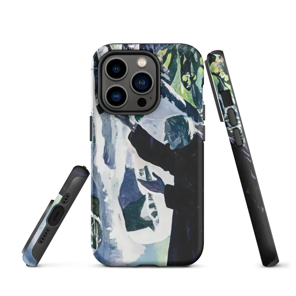 Expressionist Figure by White Trees | Phone Case