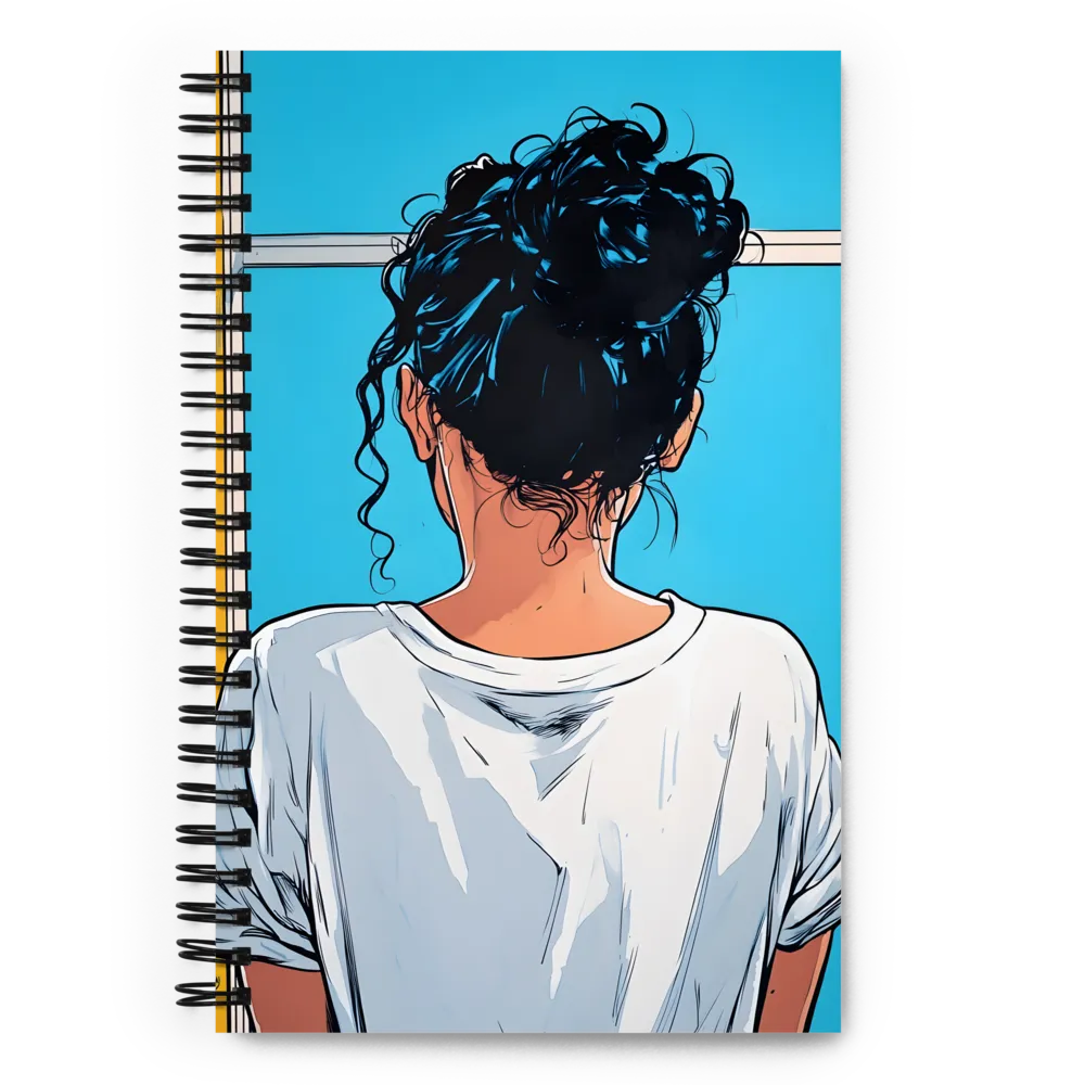 Back View Illustration 
 Spiral Notebook | 140 pages