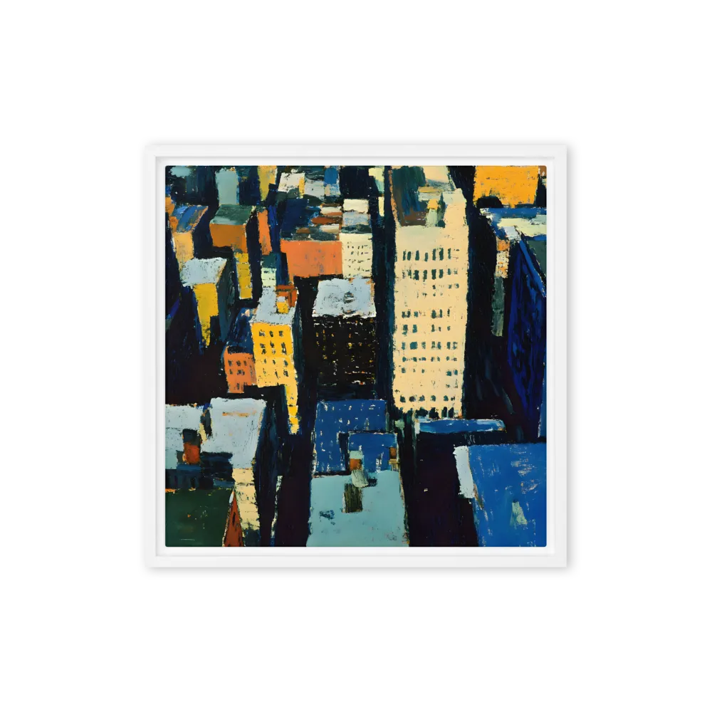 Urban Impression Layers 
 Canvas with White Frame