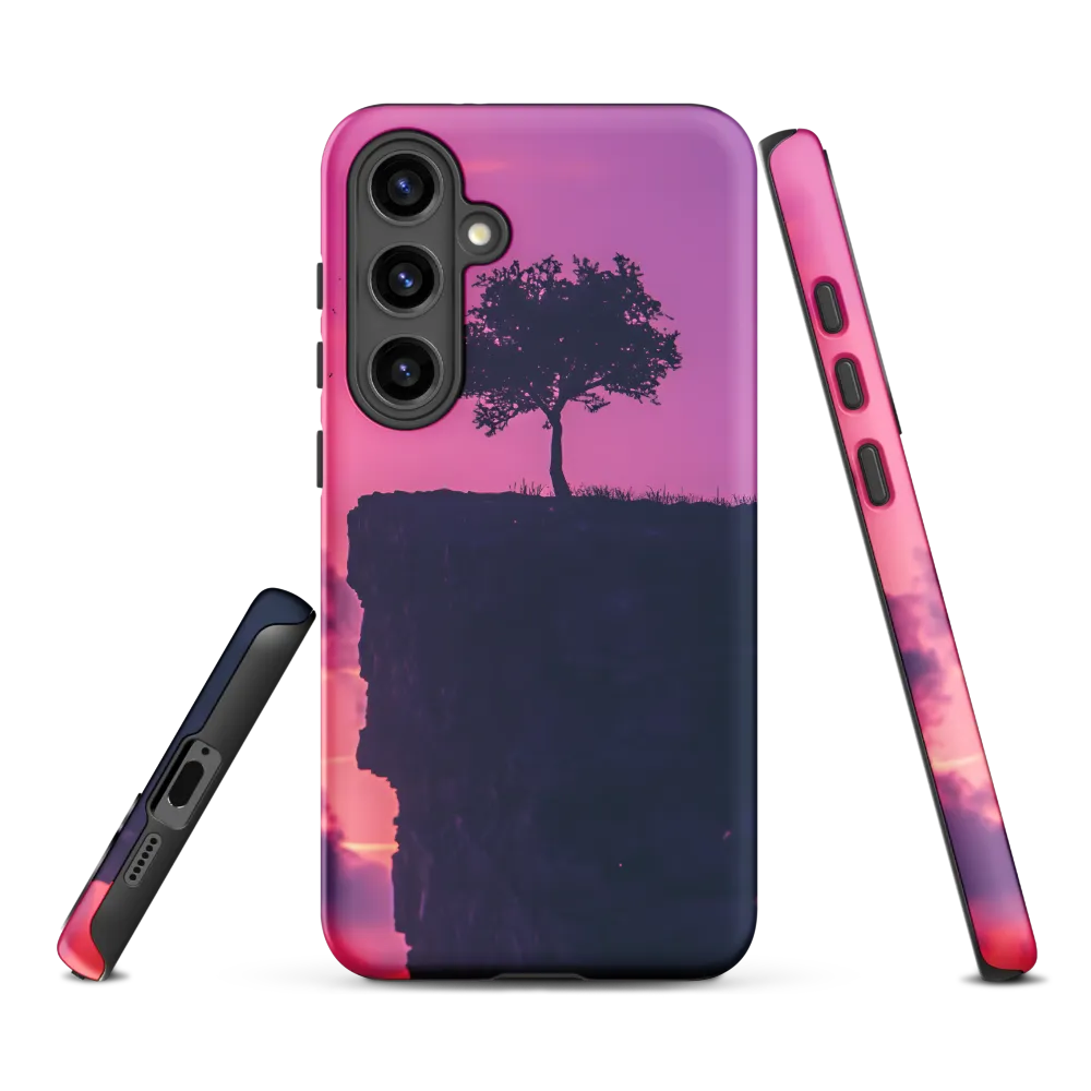 Tree on Cliff at Sunset | Phone Case