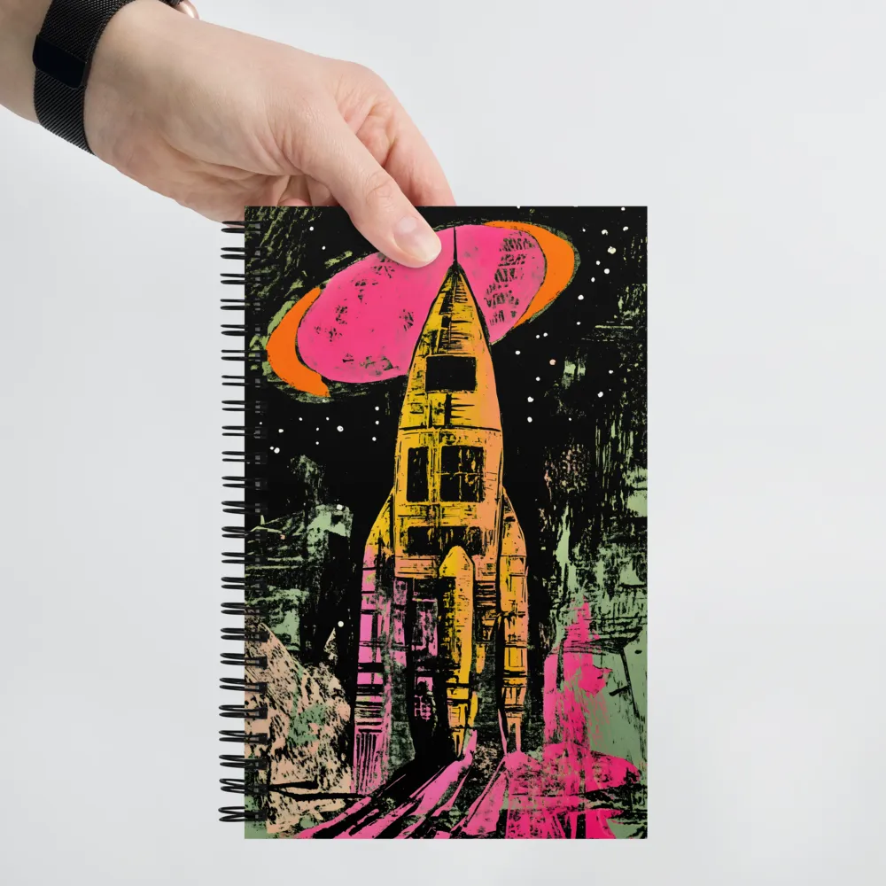 Retro Sci-Fi Launch 
 Spiral Notebook | 140 pages