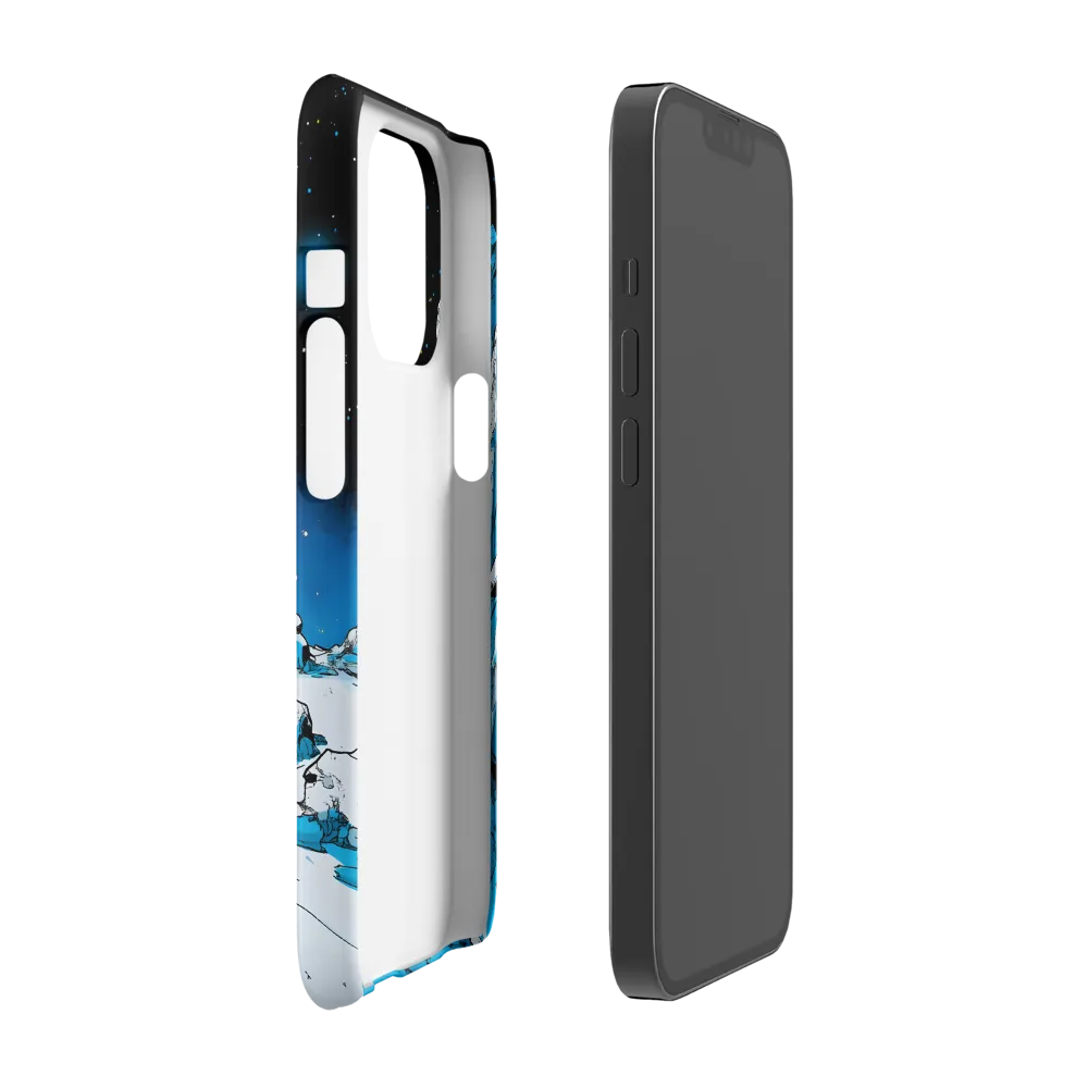 Icy Landscape with Blue Moon | Phone Case