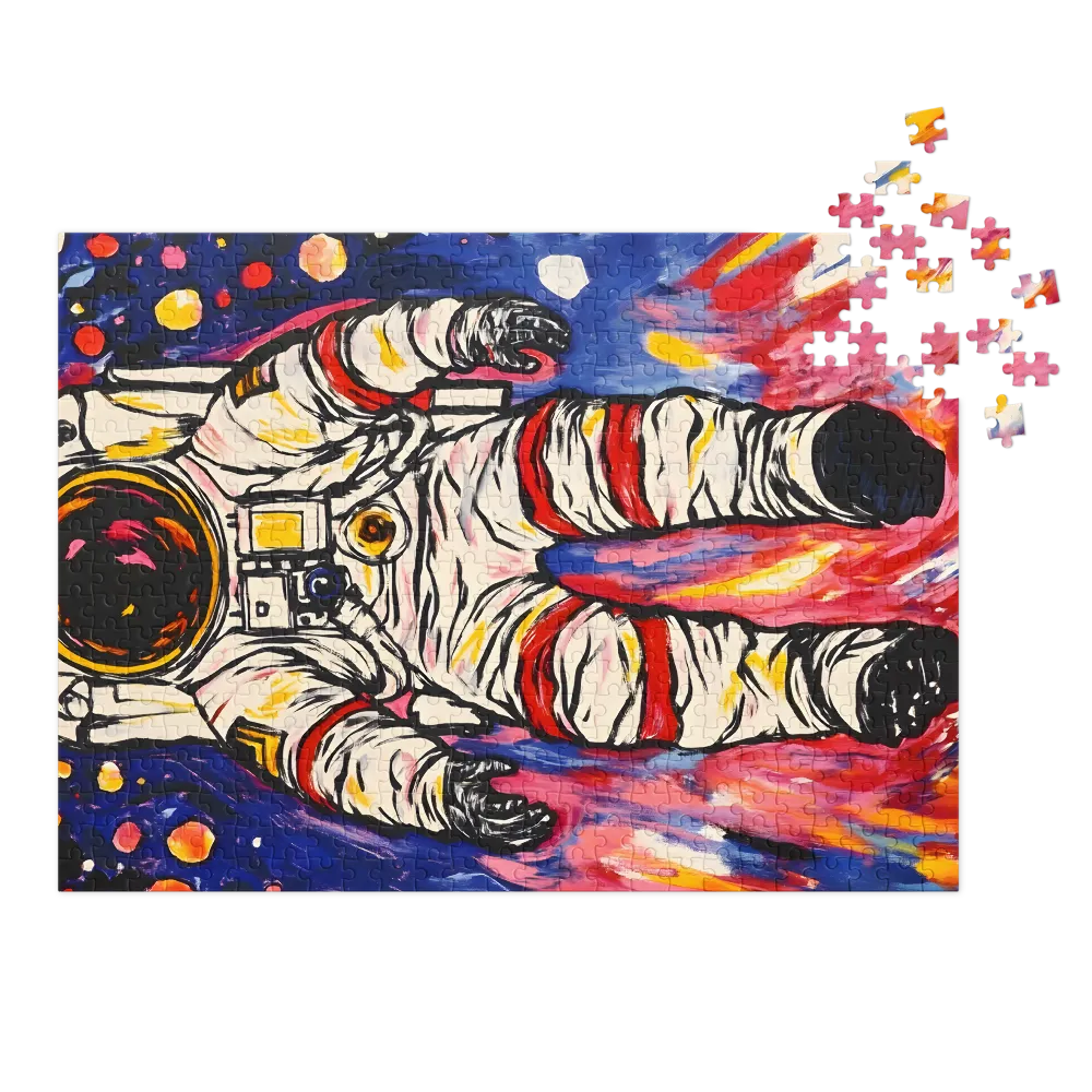Colorful Astronaut in Space