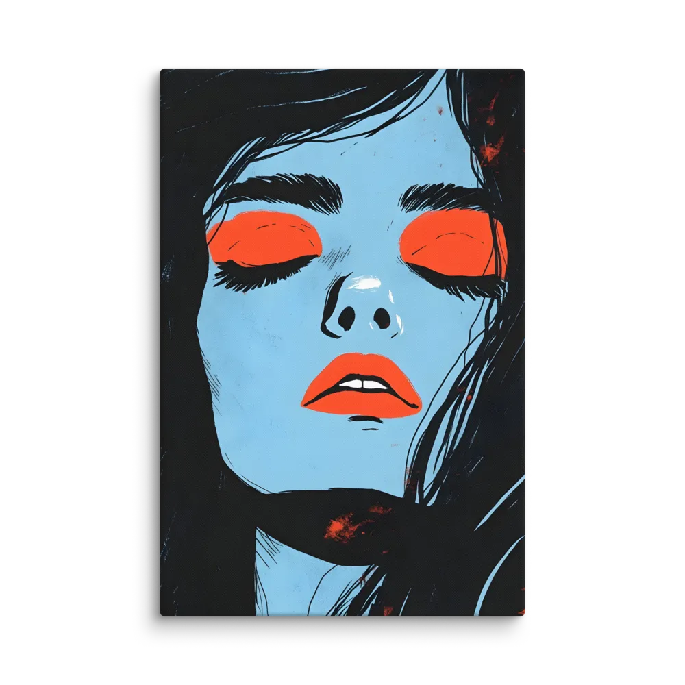 Vibrant Gaze 
 Canvas with White Frame