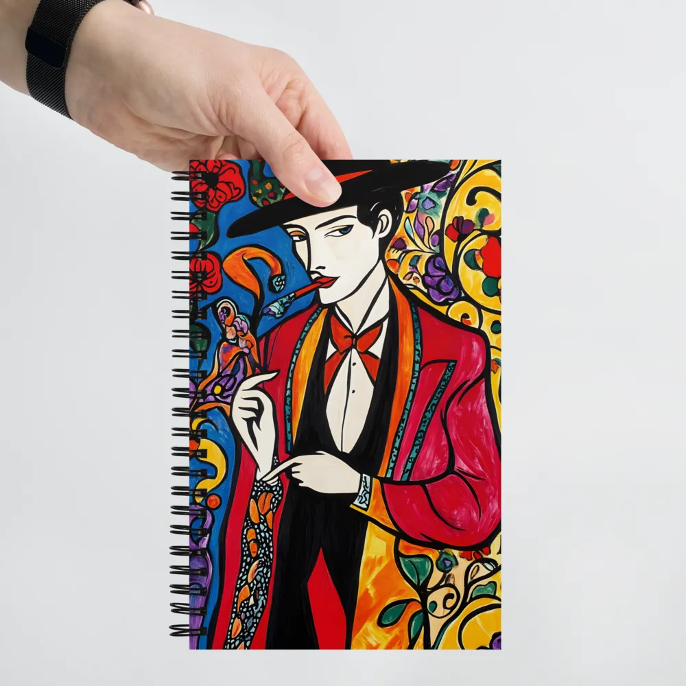 Art Deco Gentleman 
 Spiral Notebook | 140 pages