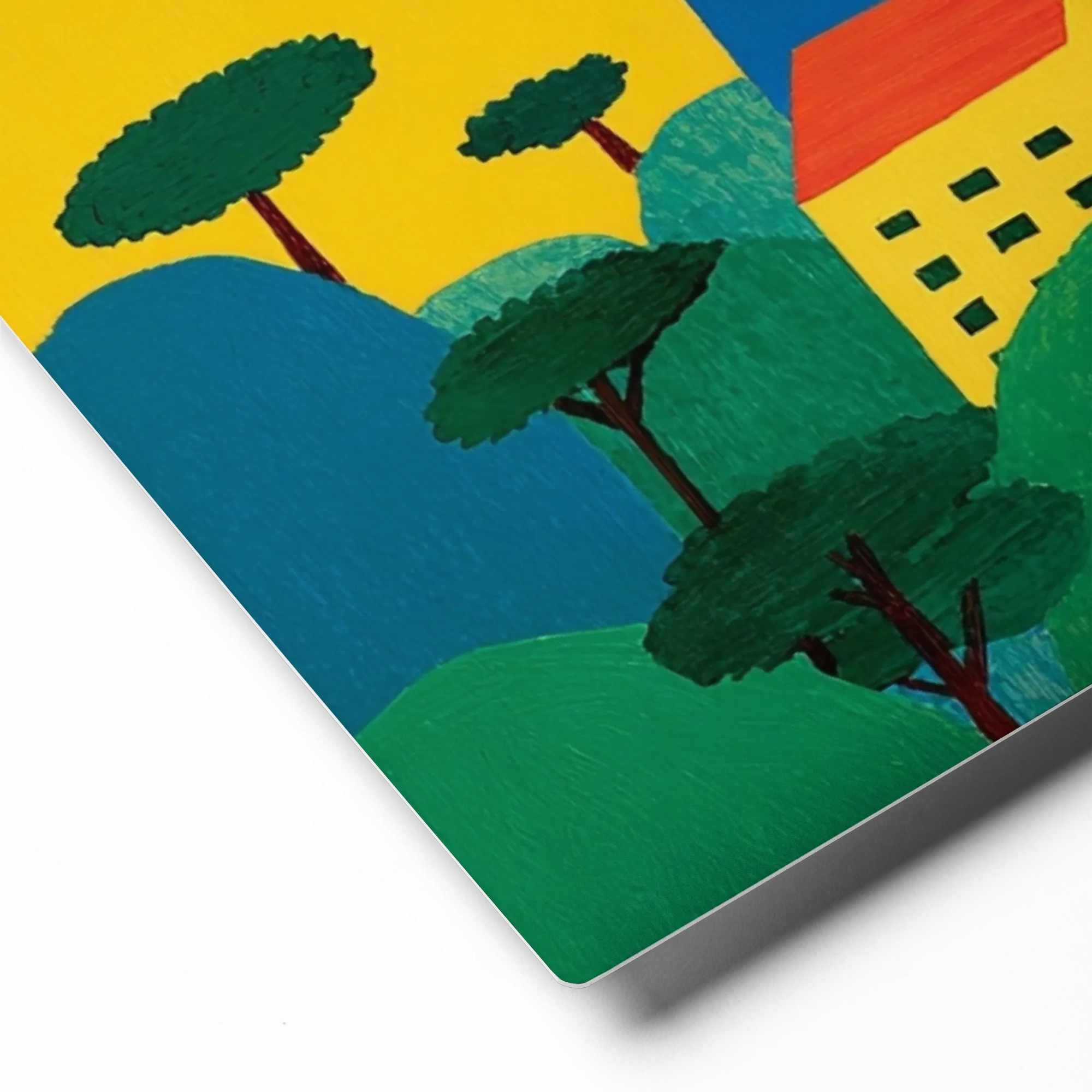 Yellow Sky City 
 Canvas | 18″x 18″