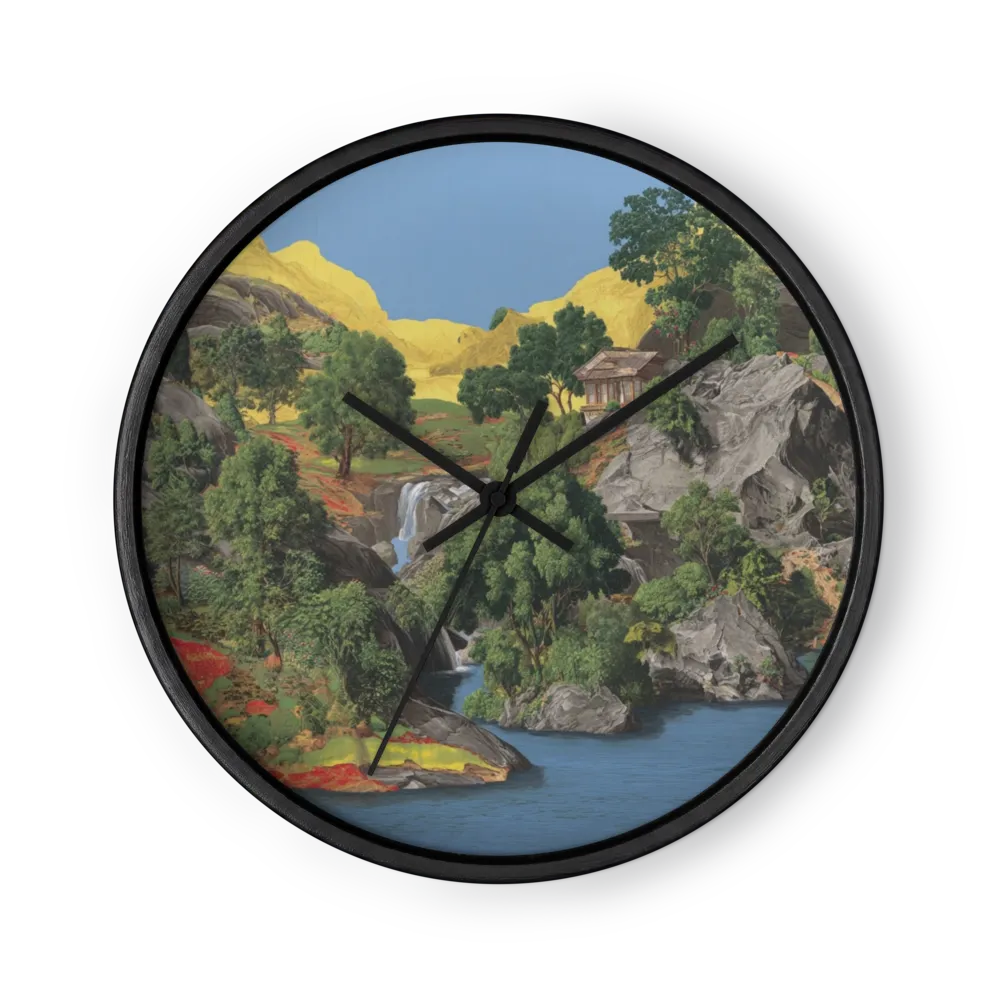 Valley of Golden Peaks | Wall Clock