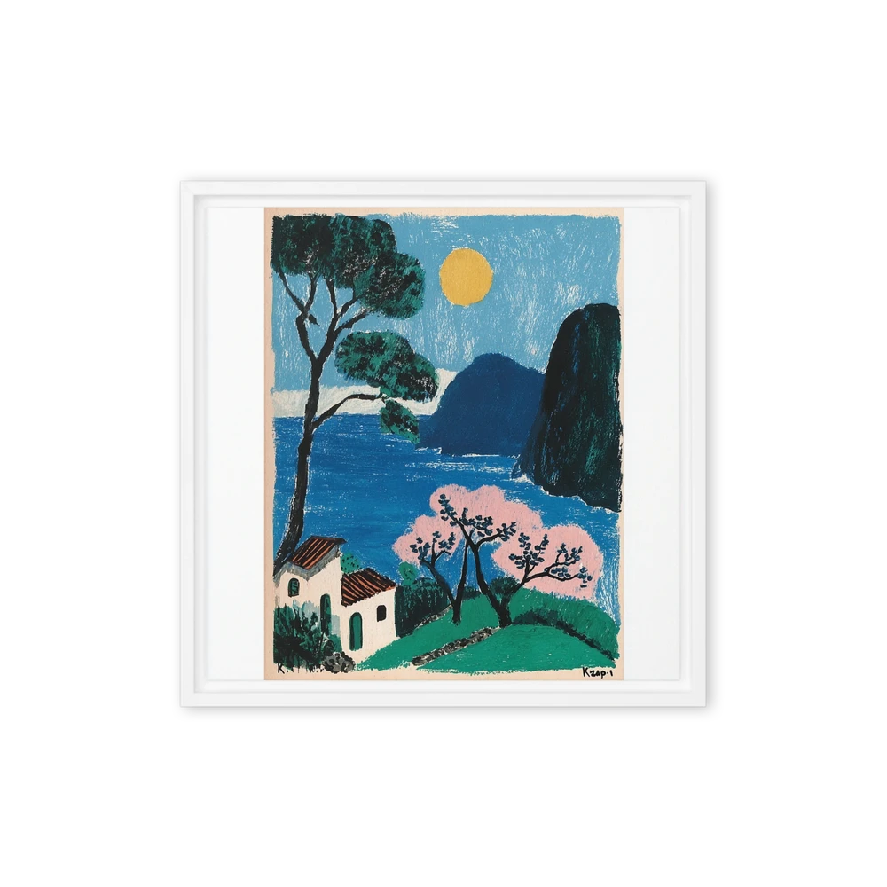 Mediterranean Seaside Villa | Art Print