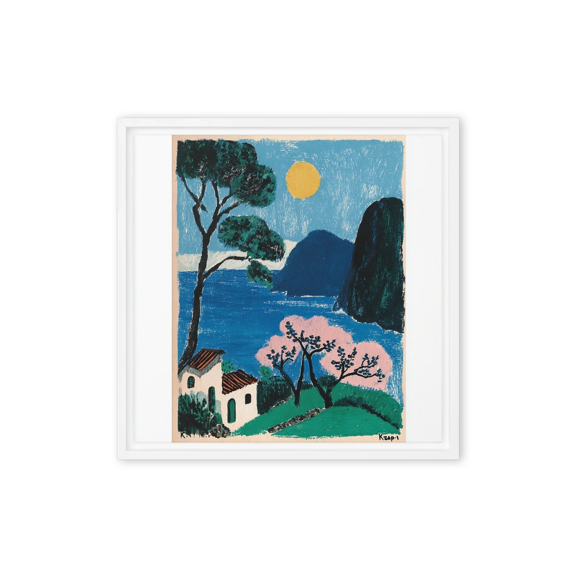 Mediterranean Seaside Villa | Art Print