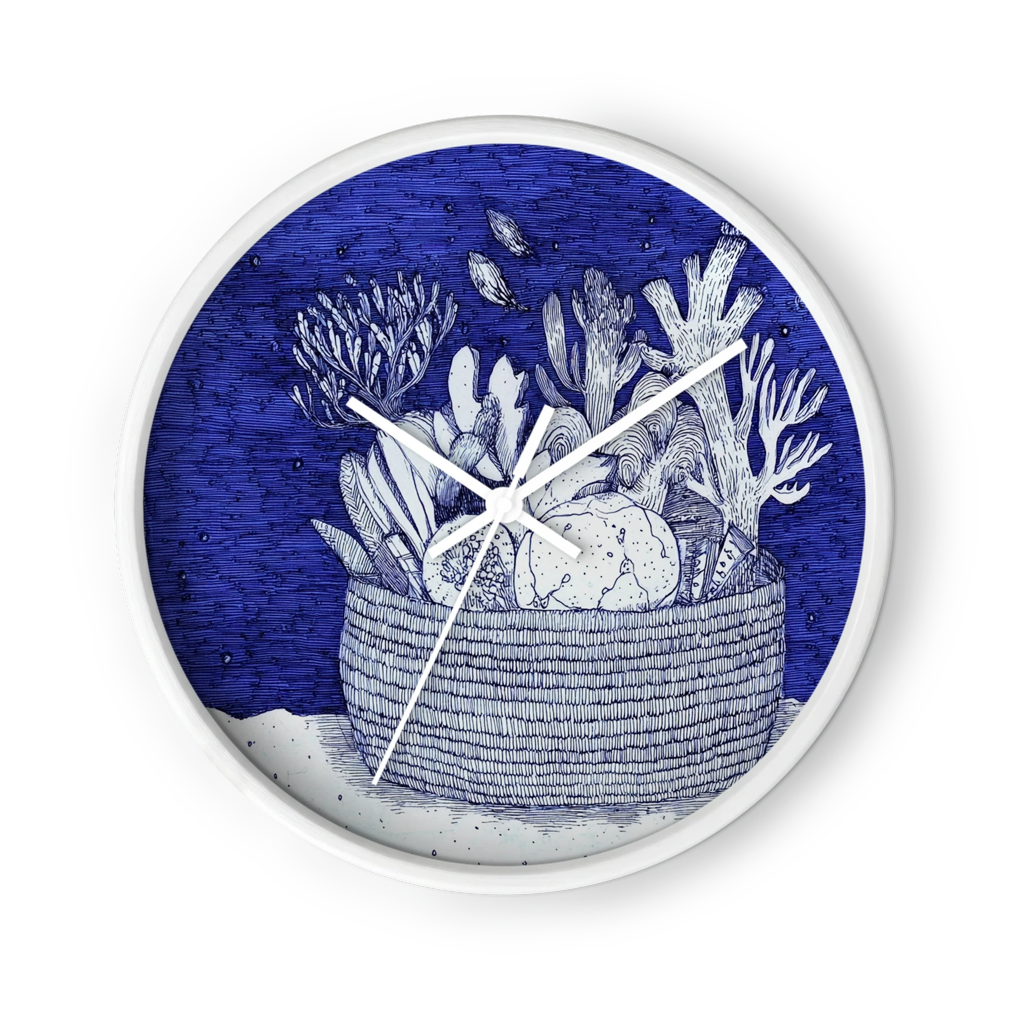 Coral in a Woven Basket