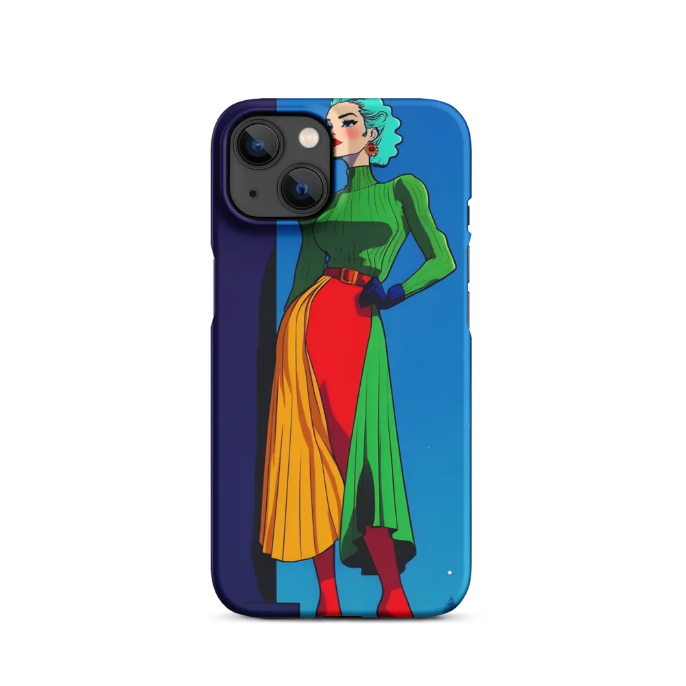 Fashion Model in Striped Dress | Phone Case
