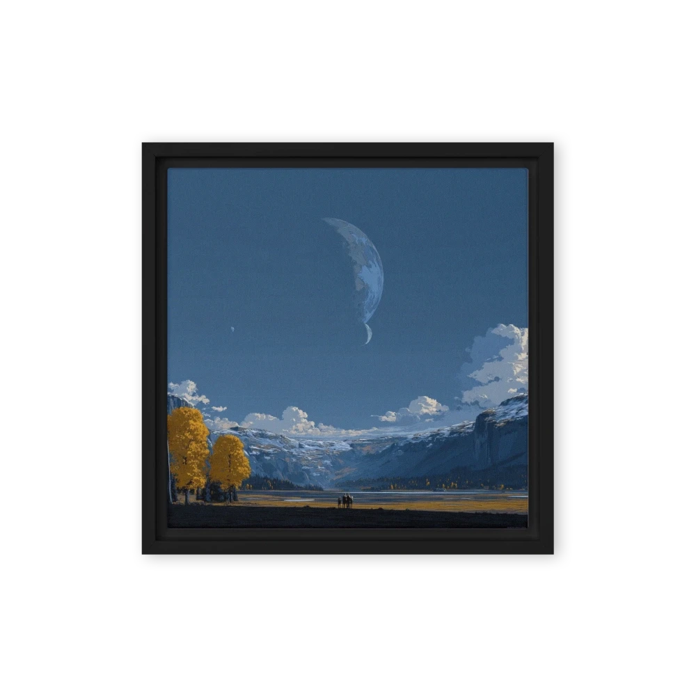 Giant Moon over Valley