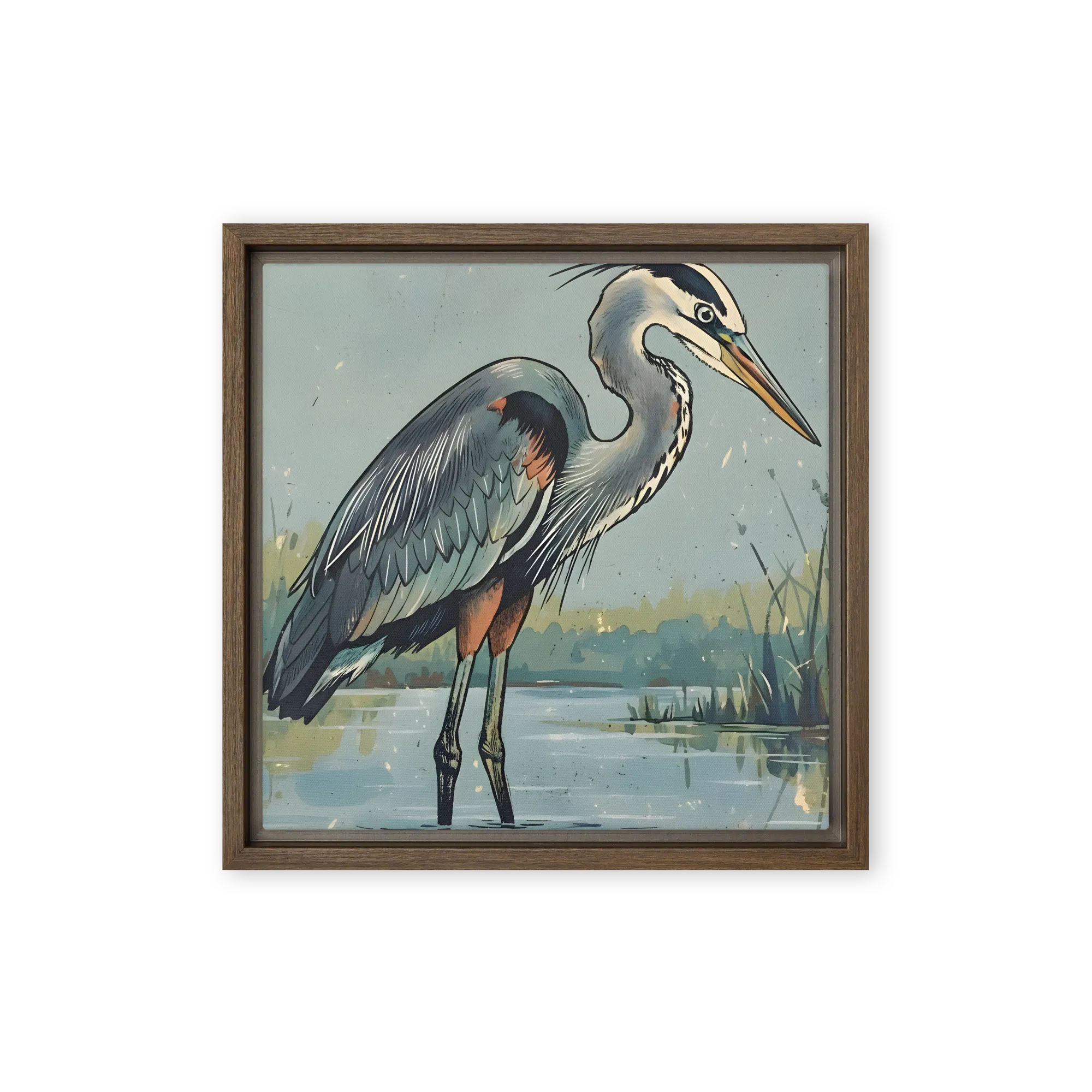 The Blue Heron's Solitude