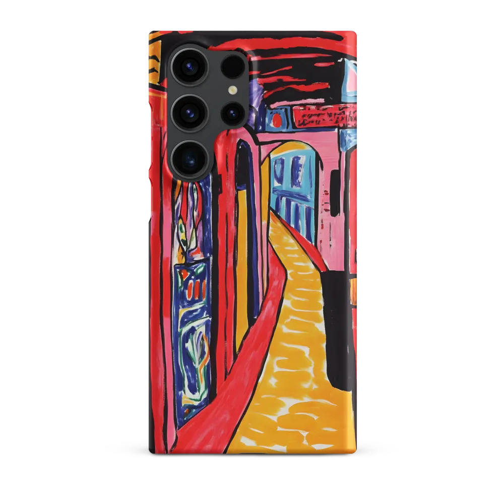 Vibrant Subway Train Station Painting | Phone Case
