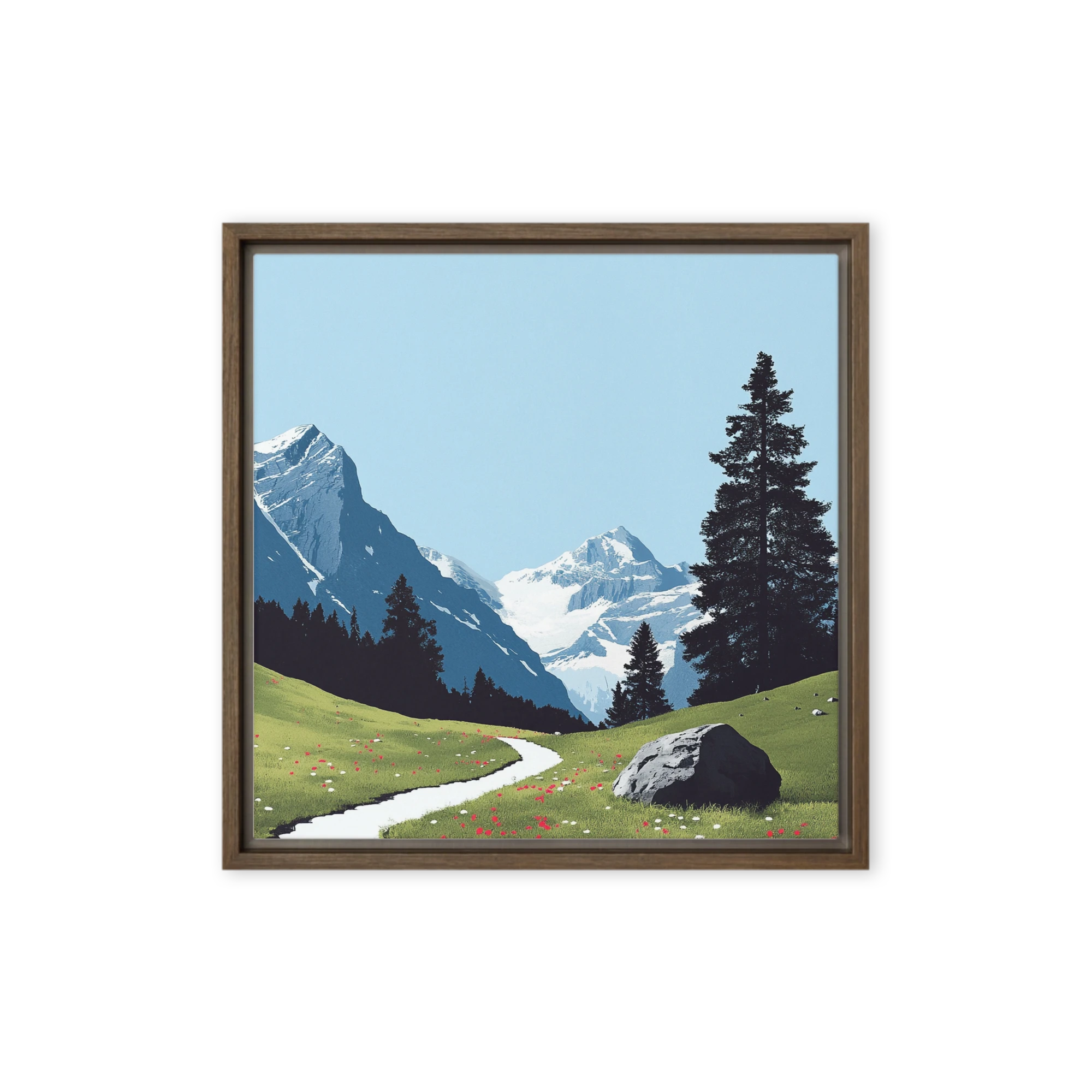 Mountain Landscape with Winding Path