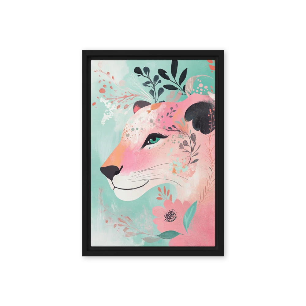 Floral Lioness Digital Painting | Art Print
