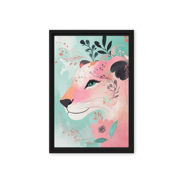 Floral Lioness Digital Painting | Art Print