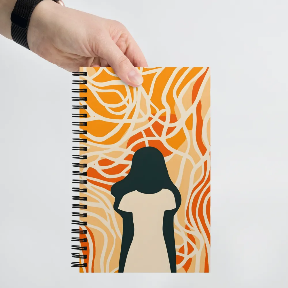 Orange Flowing Contemplation 
 Spiral Notebook | 140 pages