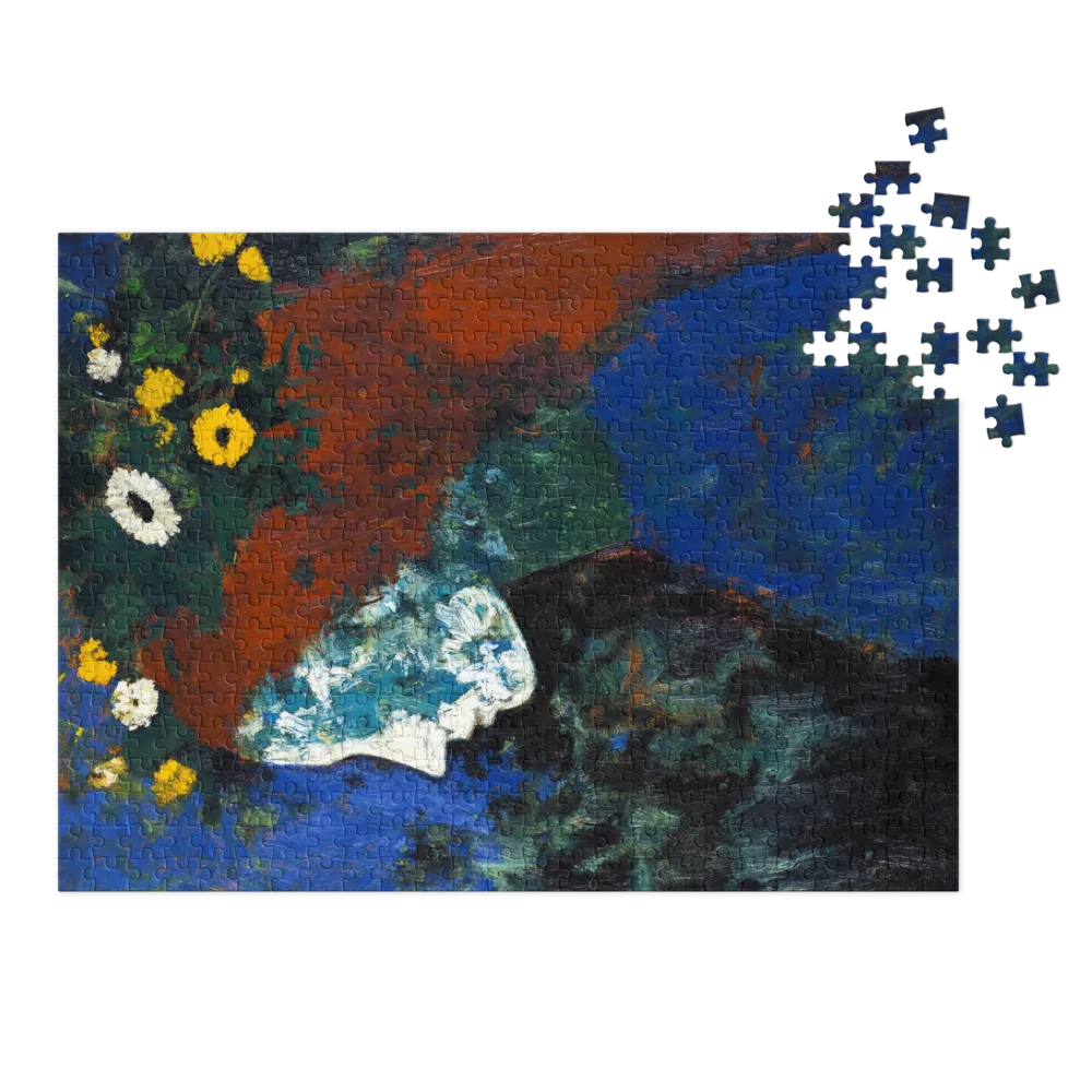 Profile of a Female Figure with Floral Crown