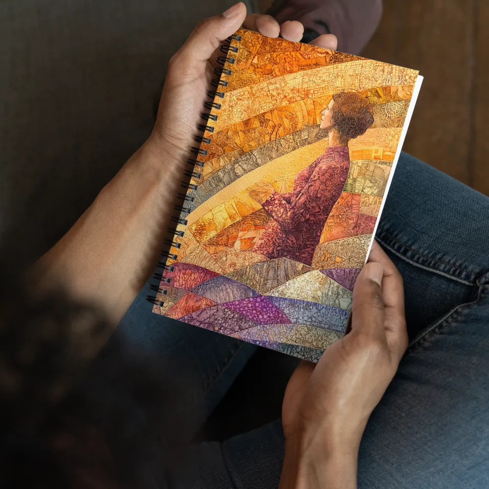 Contemplative Patchwork Profile 
 Spiral Notebook | 140 pages