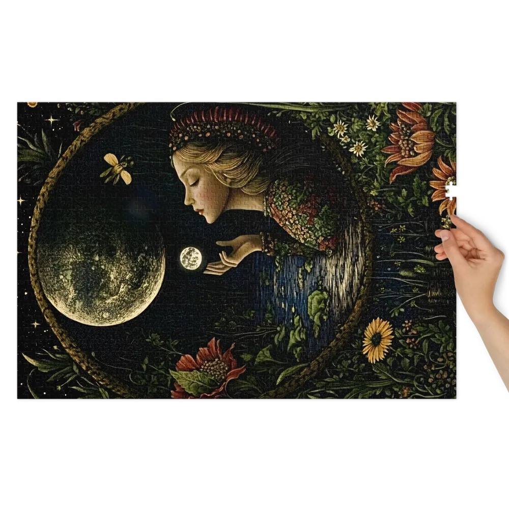 O Abraço Lunar 
 Puzzle em caixa de metal