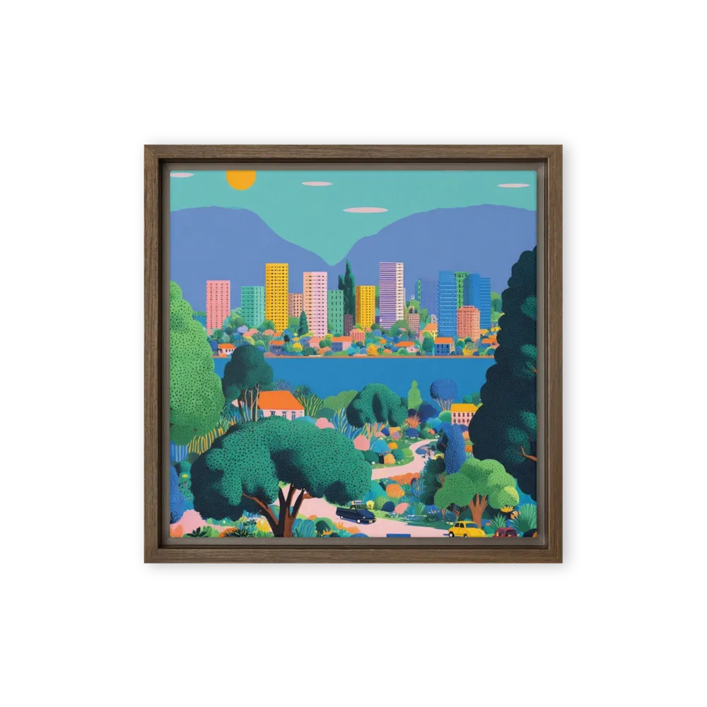 Metropolitan Oasis 
 Poster with Black Frame | 10″x 10″