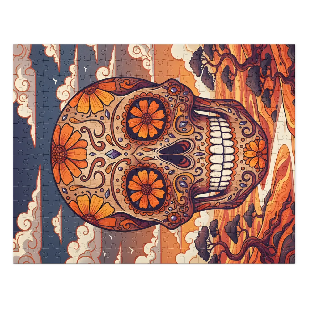 Floral Sugar Skull | Jigsaw Puzzles