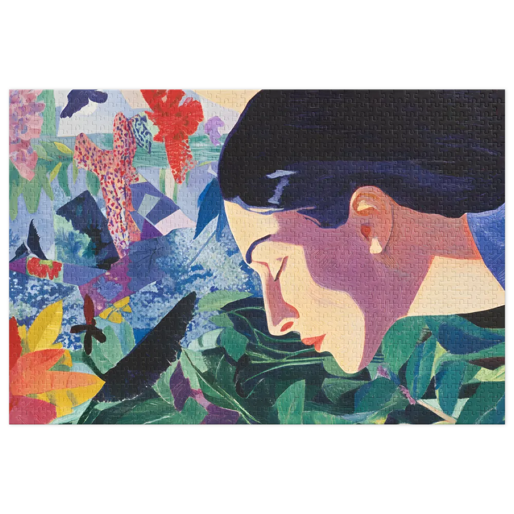 Portrait Rêverie Florale 
 Puzzle en boite metallique