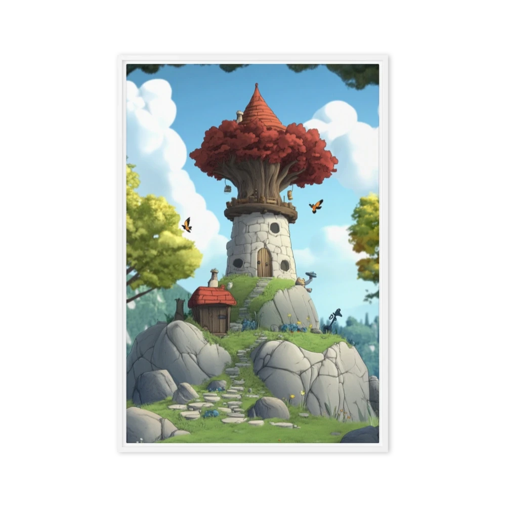 Whimsical Treehouse Illustration