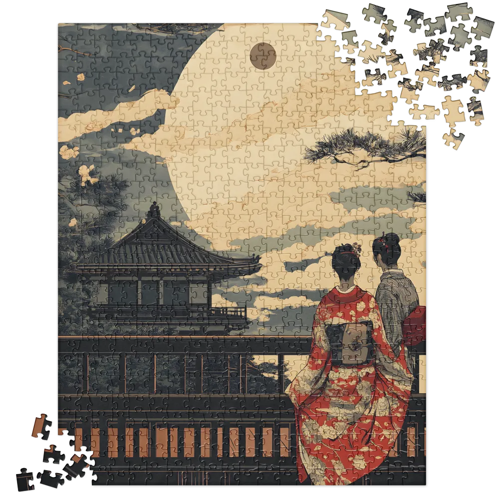Moonlight on the Temple Veranda