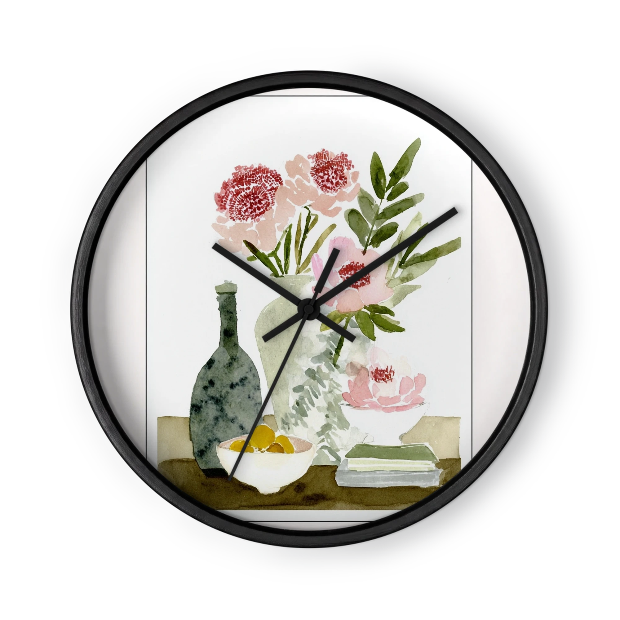 Peonies and Glass Bottle