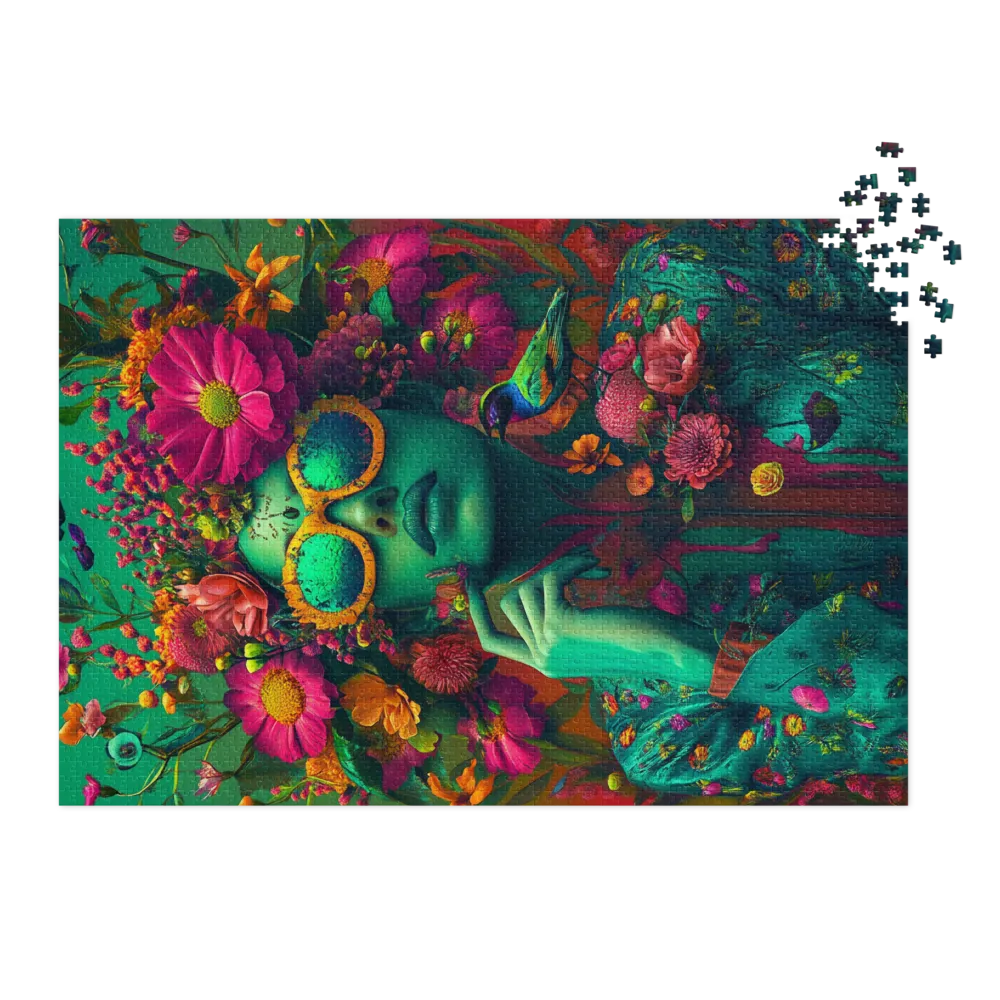 Verdant Bloom 
 Jigsaw Puzzle in Tin Box