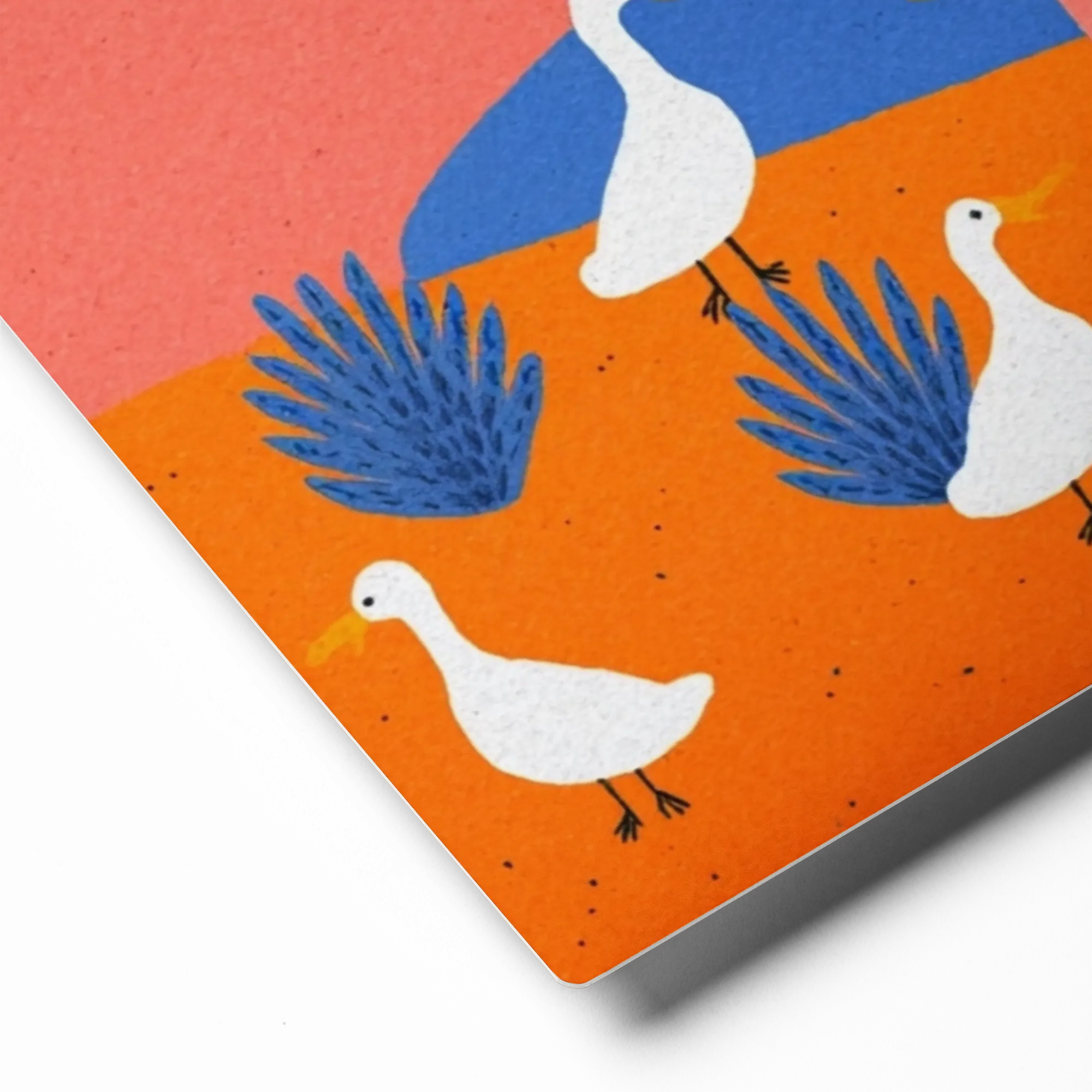 The Girl and the White Ducks | Art Print