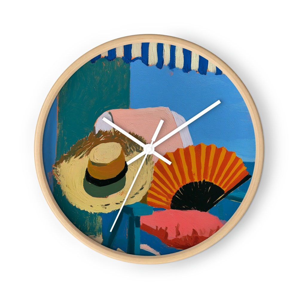 Mediterranean Fauvist Leisure Wall Clocks — Riviera Still Lifes