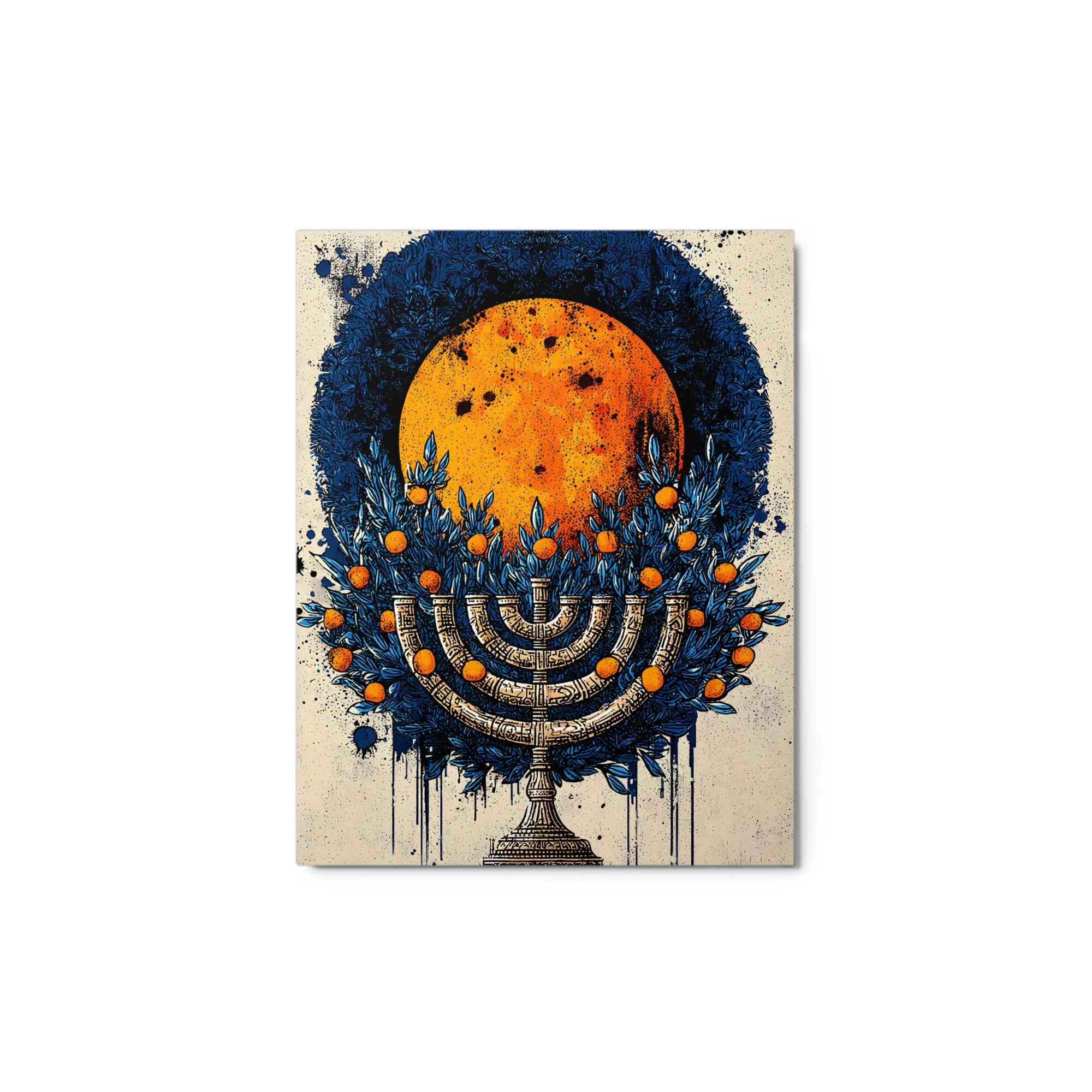 Golden Harvest Menorah