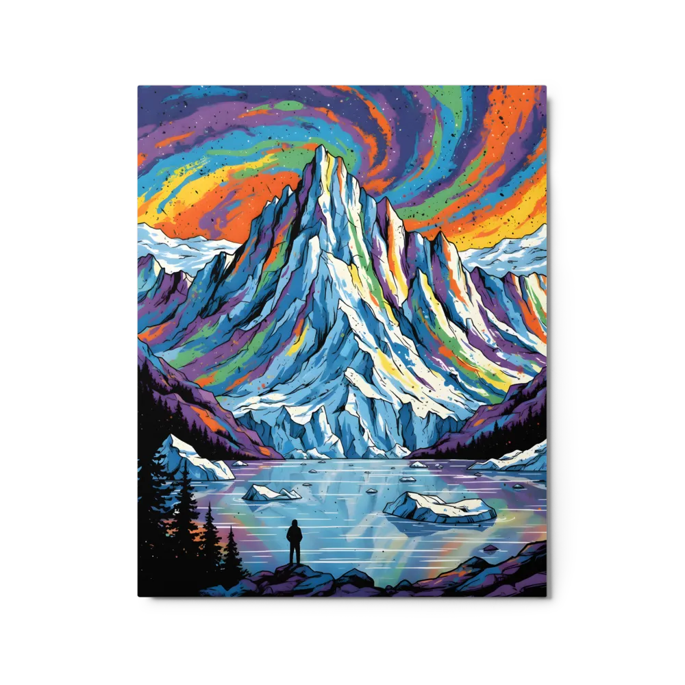 Psychedelic Mountain Aurora