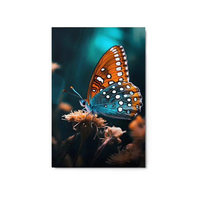 Teal and Amber Butterfly | Art Print