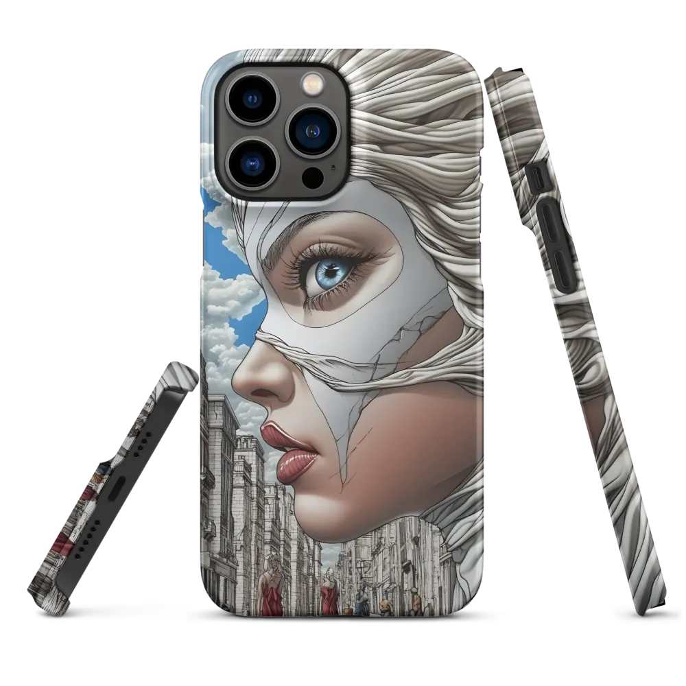 Surreal Female Portrait with Cityscape | Phone Case