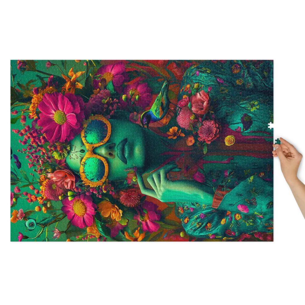 Verdant Bloom 
 Jigsaw Puzzle in Tin Box