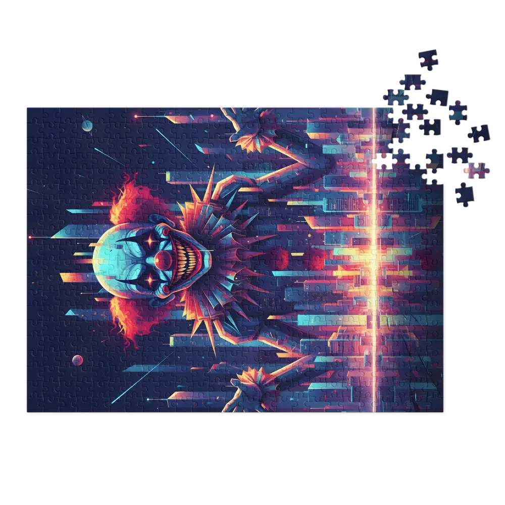 Neon Nightmare Clown | Jigsaw Puzzles
