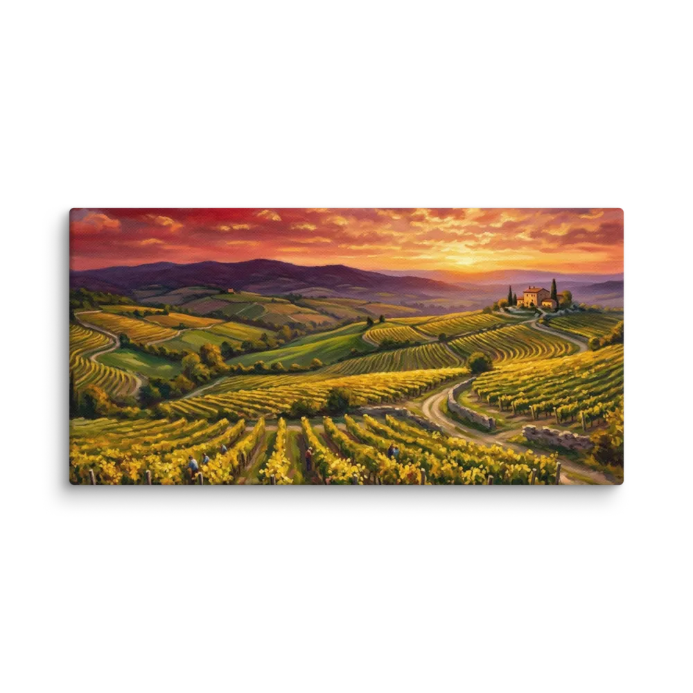 Golden Vineyard Sunset