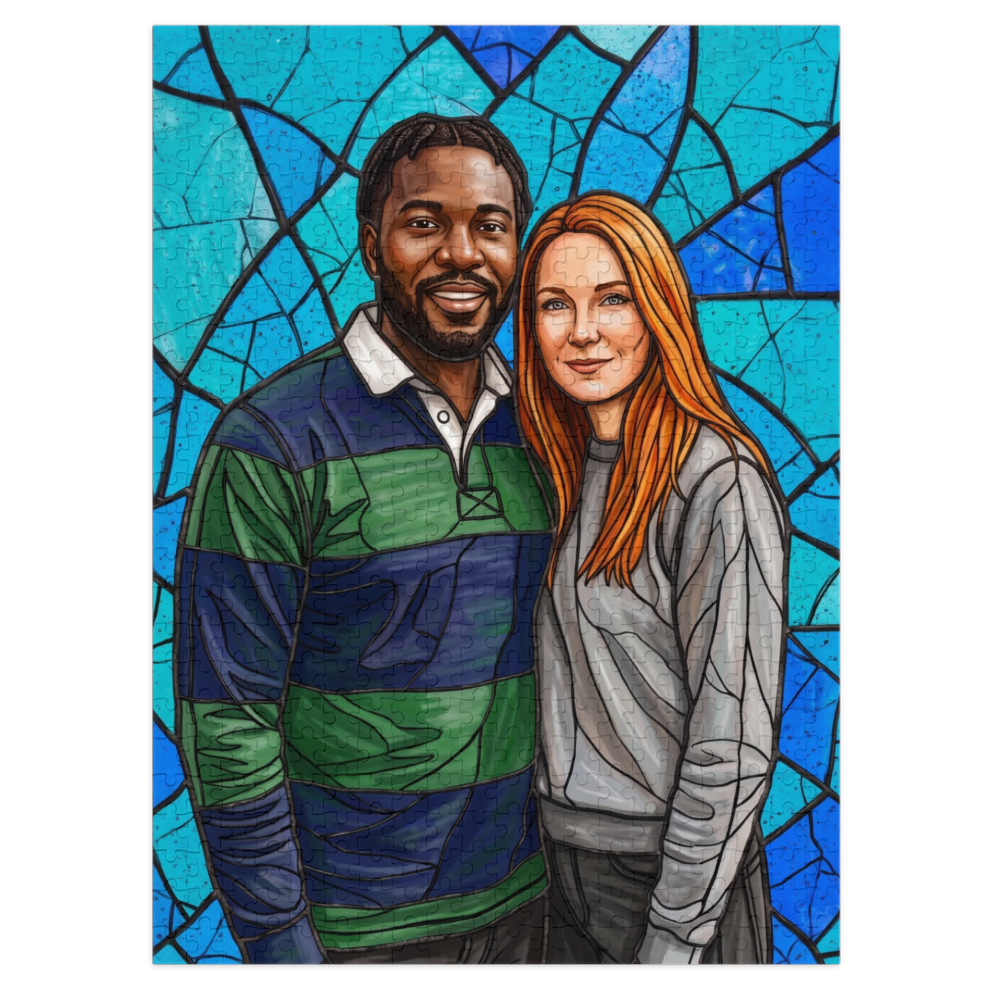 Family Portrait Puzzle — Stained Glass