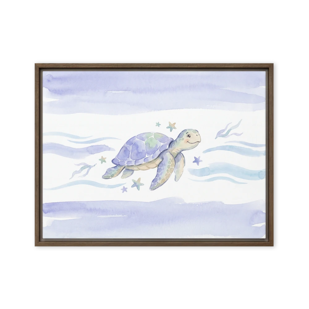 Whimsical Watercolor Turtle | Art Print