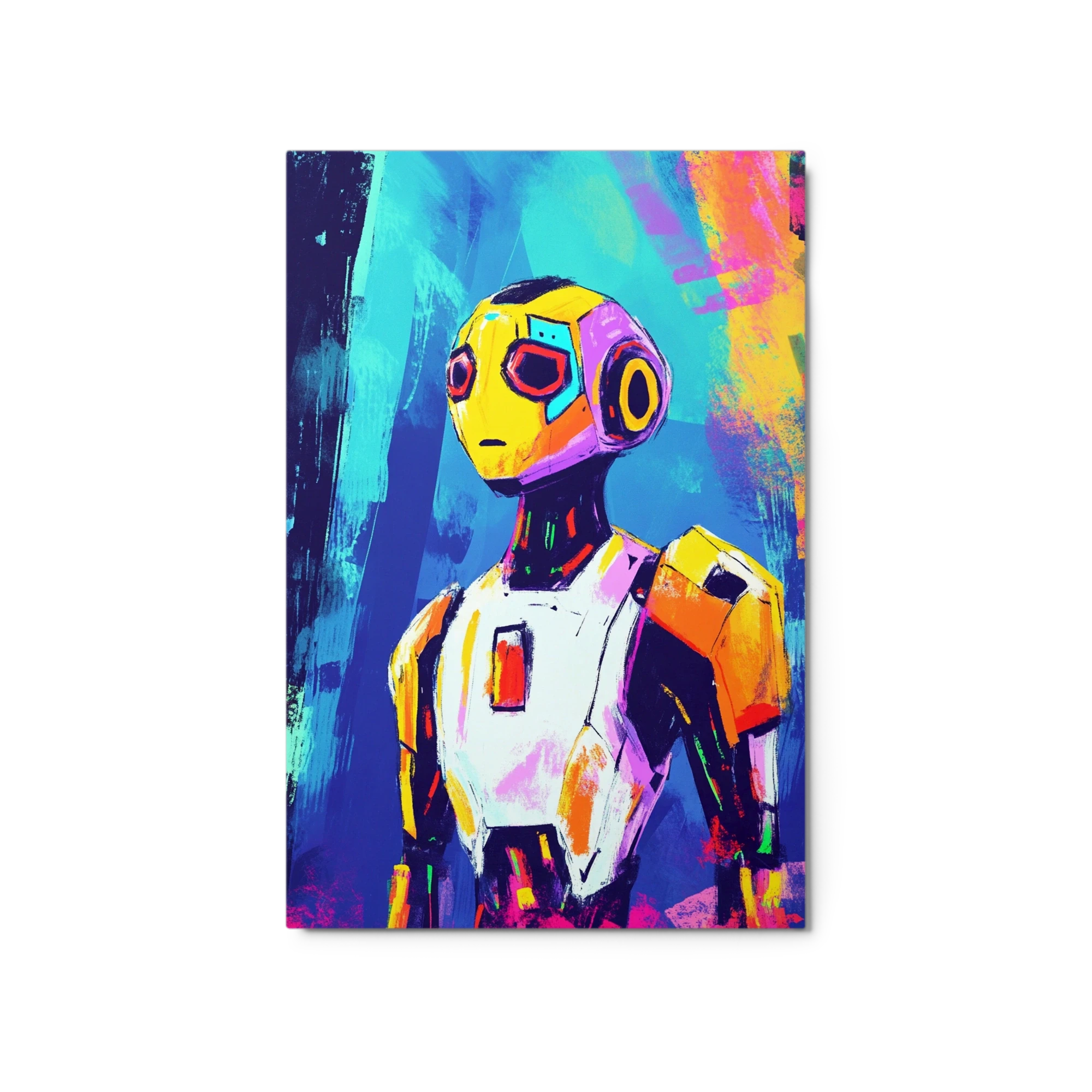 Vibrant Robot Digital Painting