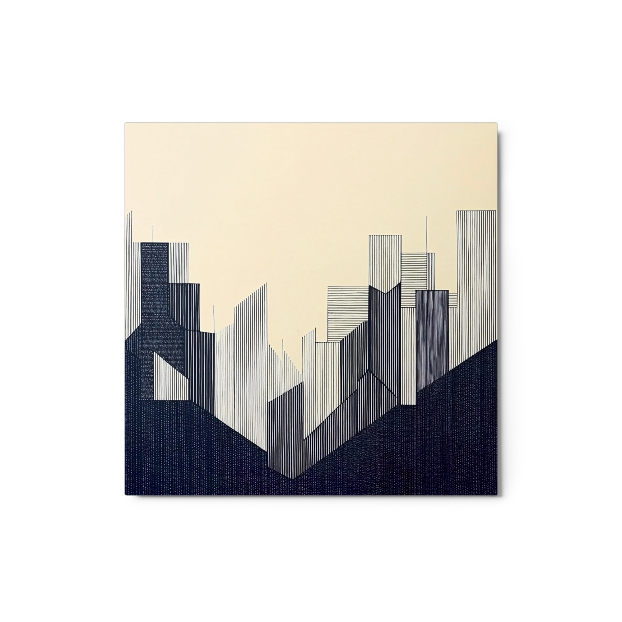 Abstract Cityscape in Minimalist Lines