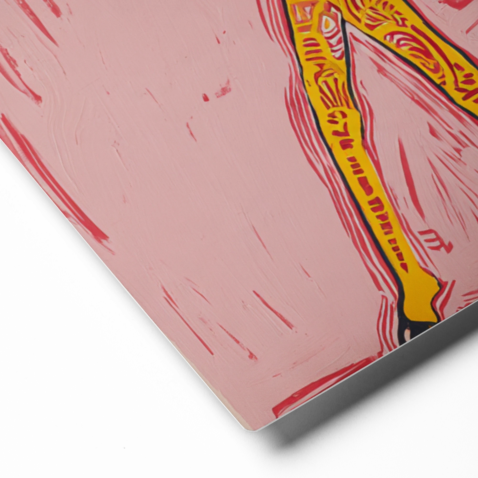 Pink Giraffe Linocut | Art Print