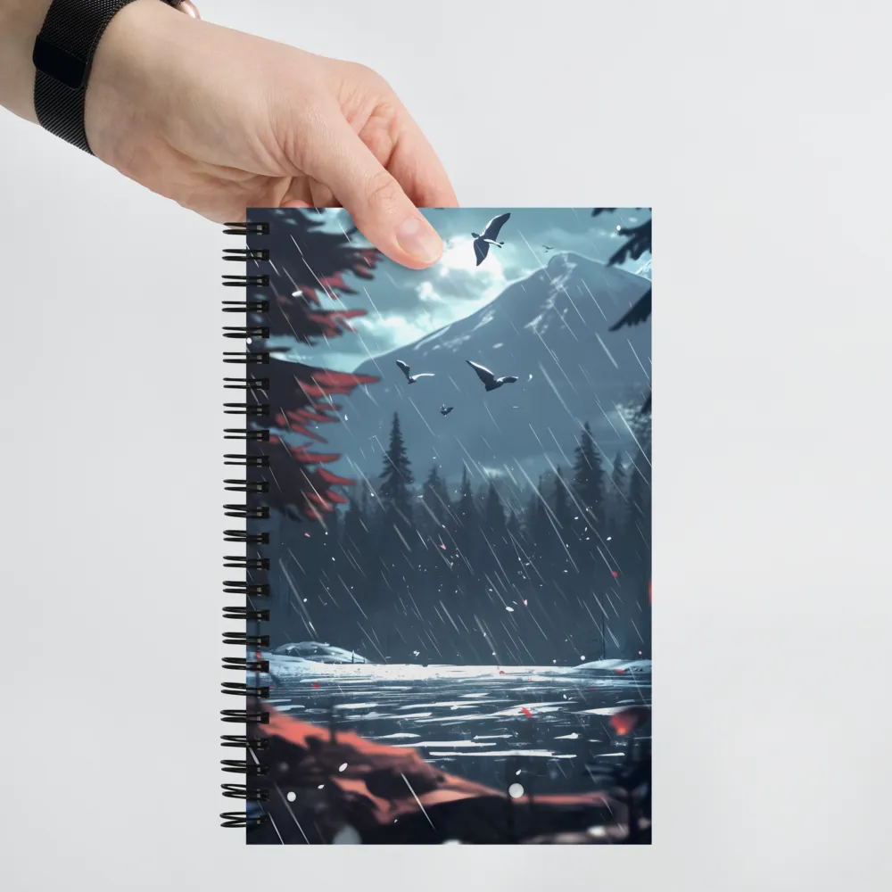 Rainy Mountainscape Flight 
 Spiral Notebook | 140 pages