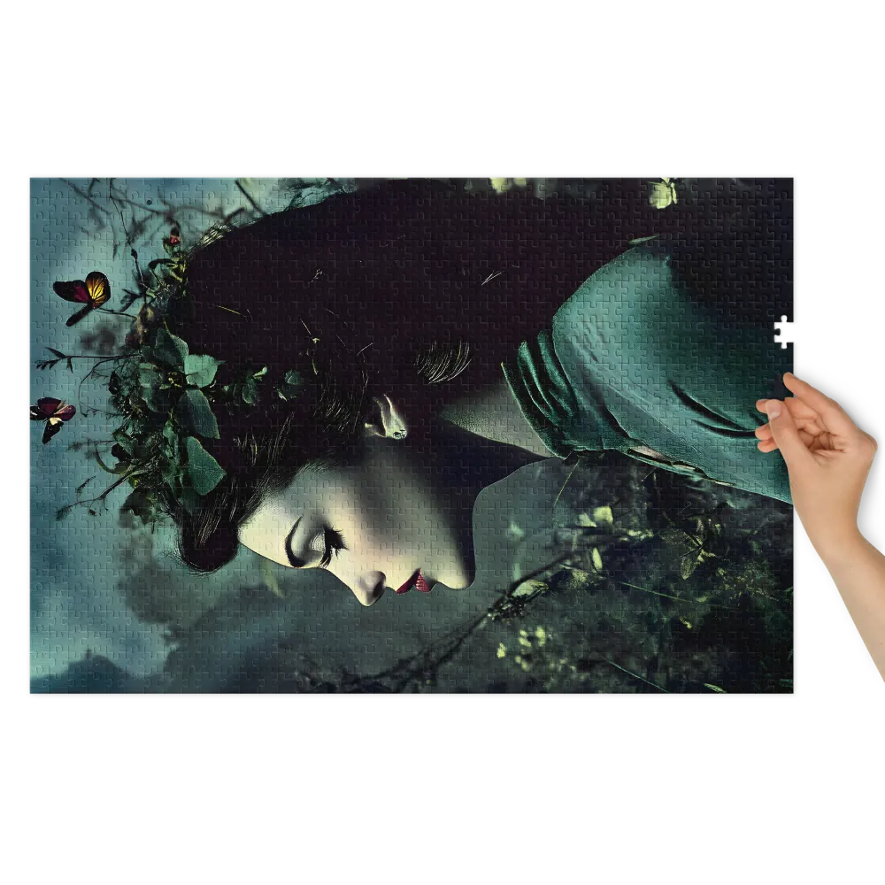 Enchanted Botanical Profile 
 Jigsaw Puzzle in Tin Box