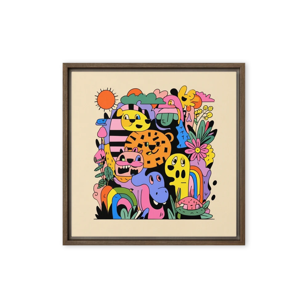 Jungle Doodle Mosaic | Art Print