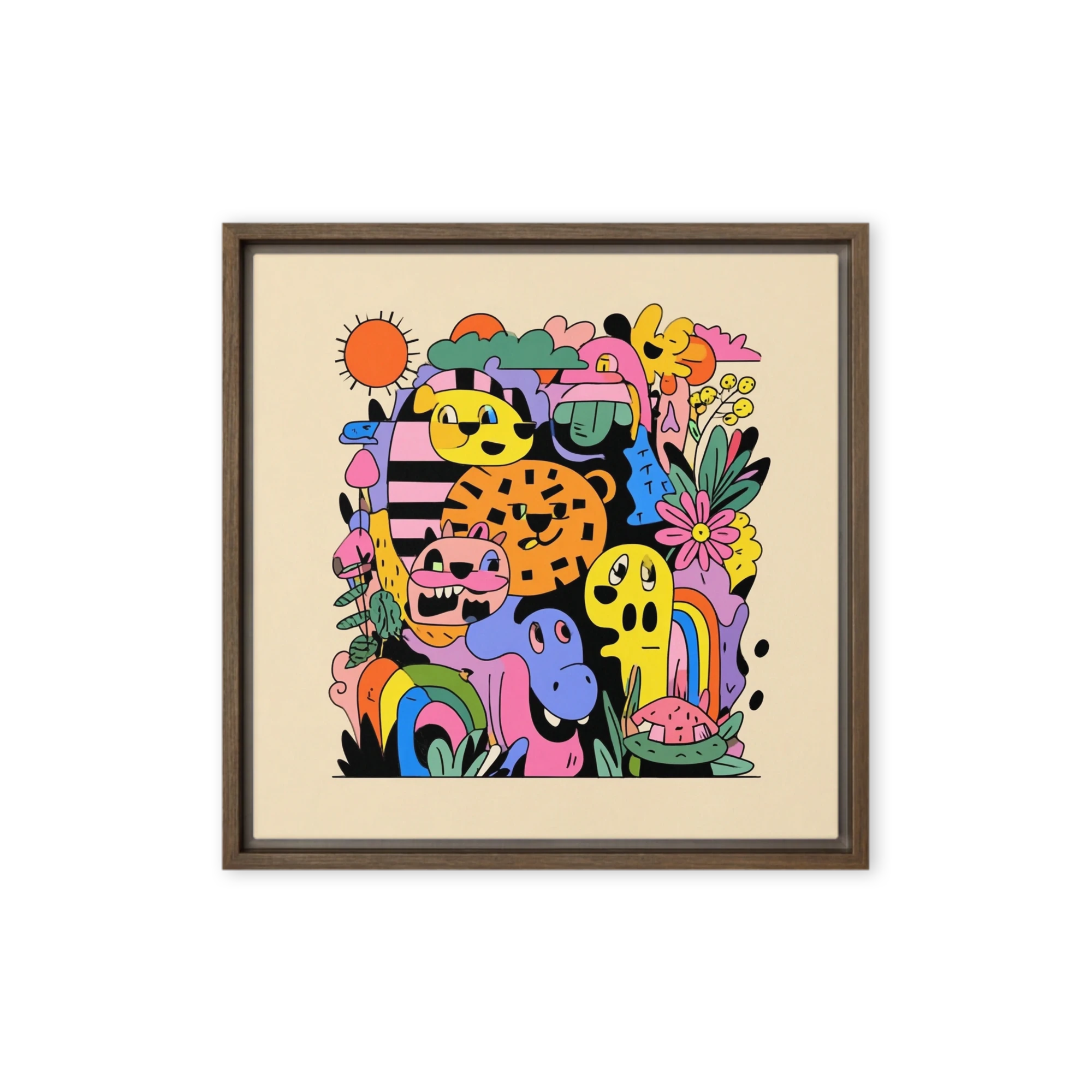 Jungle Doodle Mosaic | Art Print
